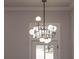 Modern chandelier with six frosted glass globes at 530 Fisher Dr # 45, Alpharetta, GA 30009