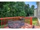 Wooden deck with patio furniture and a built-in grill at 1246 Carriage Trace Cir, Stone Mountain, GA 30087