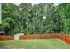 Spacious backyard with wooden fence and storage shed at 770 Dunagan Forest Dr, Lawrenceville, GA 30045