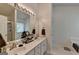 Double vanity bathroom with large mirror and plenty of counter space at 770 Dunagan Forest Dr, Lawrenceville, GA 30045