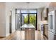 Modern kitchen with island and access to balcony at 105 Georgia Se Ave # 1, Atlanta, GA 30312