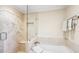 Spa-like bathroom featuring a walk-in shower and soaking tub at , Atlanta, GA 30327