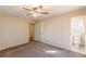 Bedroom with private bath and ceiling fan at 3390 Kenland Se Rd, Smyrna, GA 30082