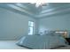 Calm primary bedroom featuring tray ceiling, carpet, and abundant natural light at 1055 Grove Valley Dr, Cumming, GA 30041