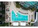 Top-down view of resort-style pool and deck at 1080 Peachtree Ne St # 1402, Atlanta, GA 30309