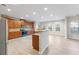 Modern kitchen with wood cabinets and granite countertops at 4660 Lake Hill Trl, Ellenwood, GA 30294