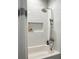 Bathroom with shower/tub combo and subway tile at 2972 Lookout Ne Pl, Atlanta, GA 30305