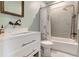 Small bathroom with a shower/tub combo, and patterned tile at 2972 Lookout Ne Pl, Atlanta, GA 30305