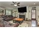 Comfortable living room featuring a large TV and fireplace at 2972 Lookout Ne Pl, Atlanta, GA 30305