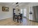 Kitchen and dining area with hardwood floors at 912 Northridge Nw Dr, Conyers, GA 30012