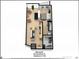 Open floor plan with bedroom, living room, and kitchen at 943 Peachtree Ne St # 1109, Atlanta, GA 30309