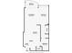 Floor plan showcasing a balcony, bedroom and kitchen at 943 Peachtree Ne St # 1109, Atlanta, GA 30309