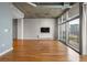 Hardwood floors and floor to ceiling windows in living room at 943 Peachtree Ne St # 1109, Atlanta, GA 30309