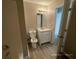 Bright bathroom, granite vanity, and updated fixtures at 1921 Clinton Pl, Lawrenceville, GA 30043