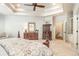 Main bedroom with high ceilings, large bed, and plenty of closet space at 2082 Greenway Mill Ct, Snellville, GA 30078