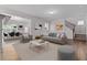 Bright living room with hardwood floors, and a view into the dining area at 730 Brickelberry Court, Marietta, GA 30066