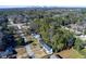 Aerial view showcasing a neighborhood with lush green trees and houses at 2036 E Camellia Dr, Decatur, GA 30032