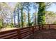 Private backyard with wooden fence and mature trees at 2036 E Camellia Dr, Decatur, GA 30032