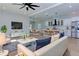 Open living room with modern furniture and hardwood floors at 2036 E Camellia Dr, Decatur, GA 30032