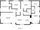 1202 sq ft floor plan, 3 bed, 2 bath, Gathering room, living room, kitchen & dining area at 1395 W Austin Rd, Decatur, GA 30032