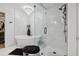 Upscale bathroom featuring a soaking tub, glass shower, and stylish decor at 334 Spotted Ridge Cir, Woodstock, GA 30188