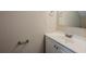Small bathroom with white vanity and updated fixtures at 7618 Mcgillicuty Dr, Union City, GA 30291