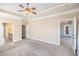 Main bedroom with access to sunroom and bathroom at 232 Baywood Ln, Villa Rica, GA 30180