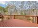 Wooden deck overlooking a wooded area at 707 Stonemill Mnr, Lithonia, GA 30058