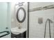 Updated bathroom with a walk-in shower, new fixtures, and vanity at 2756 Plantation Dr, East Point, GA 30344