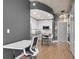 Modern kitchenette with sleek cabinetry and breakfast bar at 860 Peachtree Ne St # 2513, Atlanta, GA 30308