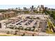 Aerial view of a shopping center parking lot and city skyline at 105 Georgia Se Ave # 2, Atlanta, GA 30312