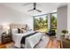 Spacious bedroom with large windows, hardwood floors, and a ceiling fan at 105 Georgia Se Ave # 2, Atlanta, GA 30312