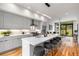 Modern kitchen with island, quartz countertops, and stainless steel appliances at 105 Georgia Se Ave # 2, Atlanta, GA 30312