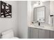 Modern powder room with a sleek vanity and a frameless mirror at 105 Georgia Se Ave # 2, Atlanta, GA 30312