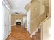 Living room with hardwood floors, fireplace, and access to deck at 320 Harden Se St, Atlanta, GA 30312