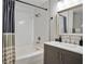 Clean bathroom with subway tile and updated fixtures at 800 Peachtree Ne St # 8529, Atlanta, GA 30308