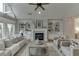 Gathering room with vaulted ceiling, fireplace and hardwood floors at 9120 Etching Overlook, Duluth, GA 30097