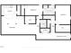 Layout of the lower level, featuring a kitchen, bedrooms, living area, laundry, and a Jack 'n Jill bath at 649 Ozburn Nw Rd, Atlanta, GA 30318