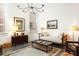 Living area with daybed, armchairs and coffee table at 10625 Serenbe Ln # 103, Chattahoochee Hills, GA 30268