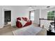 Relaxing loft with red recliner and a view to the lower level at 3945 Silverthorn Trce, Cumming, GA 30028