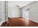Living area with hardwood floors and sliding glass doors at 4090 Tara Dr, Forest Park, GA 30297