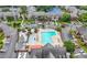 Aerial view of community pool and surrounding buildings at 6851 Roswell Rd # I29, Atlanta, GA 30328
