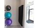 Exercise room with yoga balls and mats at 1130 Larkin Dr # 35, Buford, GA 30518