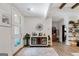 Entryway with hardwood floors, mirror, and bar cabinet at 5113 Hilltop Dr, Villa Rica, GA 30180