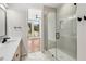 Contemporary bathroom with a large shower and marble floors at 105 Georgia Se Ave # 4, Atlanta, GA 30312