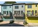 Aerial view of townhouses with different exterior colors at 1187 Rambler Cross, Atlanta, GA 30312