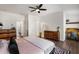 Main bedroom with wood dresser, a desk and a ceiling fan at 1187 Rambler Cross, Atlanta, GA 30312