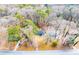 House nestled in a wooded neighborhood, seen from above at 2580 County Line Sw Rd, Atlanta, GA 30331