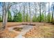 Partially paved backyard area with trees and landscaping at 2580 County Line Sw Rd, Atlanta, GA 30331