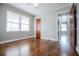 Spacious bedroom with hardwood floors and neutral walls at 2580 County Line Sw Rd, Atlanta, GA 30331